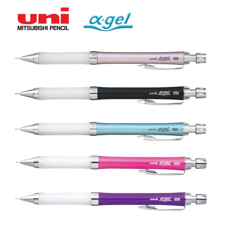 uni α-gel Mecanical Pencil 0.5 Slim - Soft Grip (Pack of 10)
