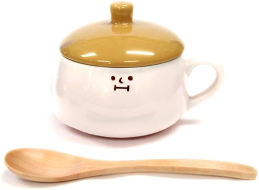 Soup Cup with Lid & Wooden Spoon