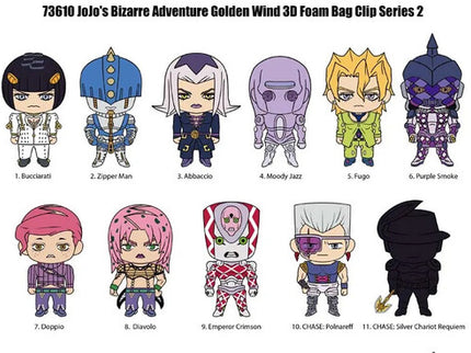 [3D Form Bag Clip] JOJO's Bizarre Adventure - Golden Wind 2 (Pack of 24)