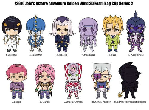 [3D Form Bag Clip] JOJO's Bizarre Adventure - Golden Wind 2 (Pack of 24)