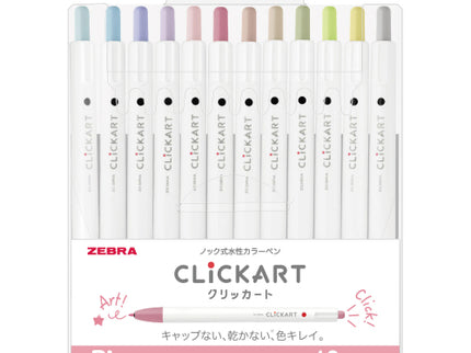 Clickart 12 colors - Retractable Marker Set