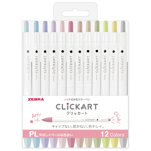 Clickart 12 colors - Retractable Marker Set