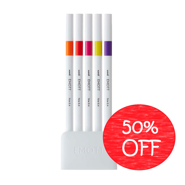[SALE] uni EMOTT Pen Set - 0.4 Fine Marker 5pcs