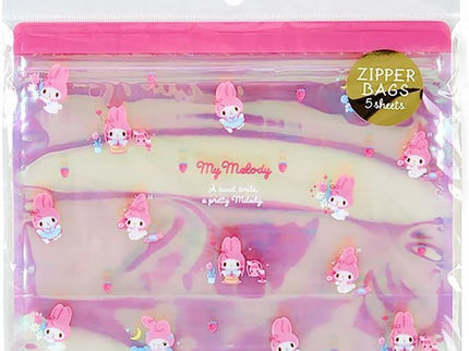 Sanrio Holo Zipper Bag M size 5pcs (Pack of 4) $3.28/ea