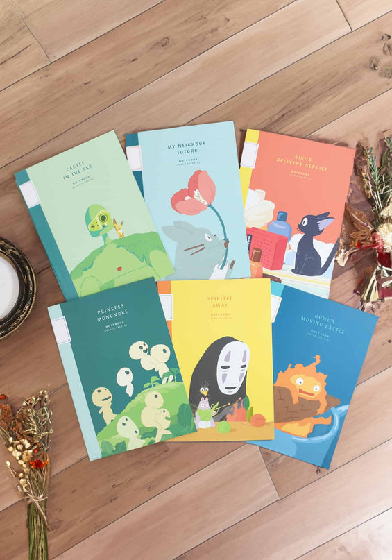 Ghibli Notebook B6 - 6 Kinds (Pack of 5) $4.60/ea
