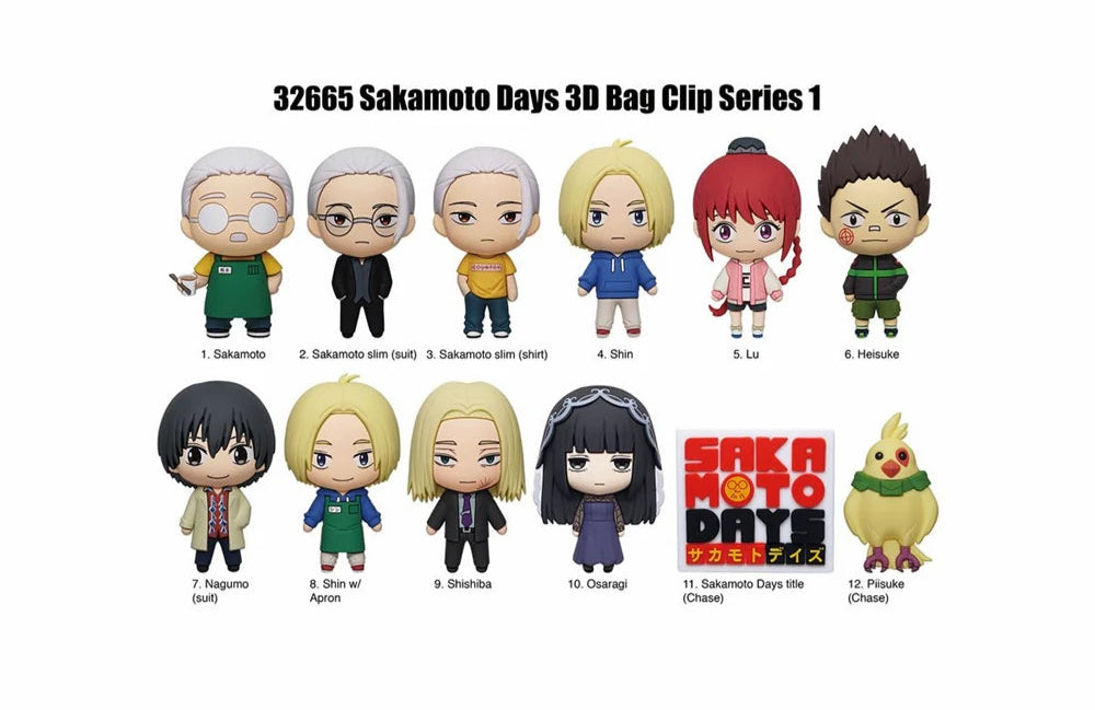 [NEW] 3D Form Bag Clip - Sakamoto Days 1 (Pack of 24)