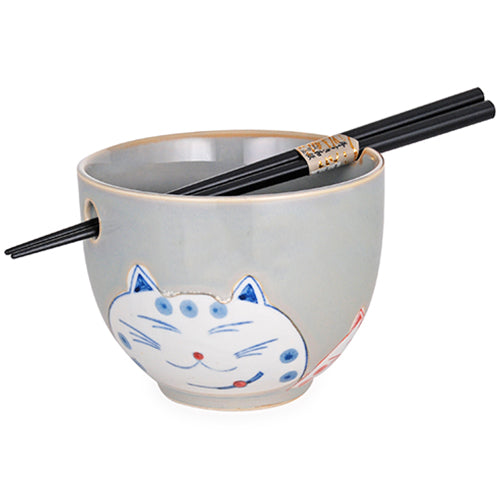 Ceramic Bowl with Chopsticks S