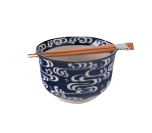 Ceramic Bowl with Chopsticks L