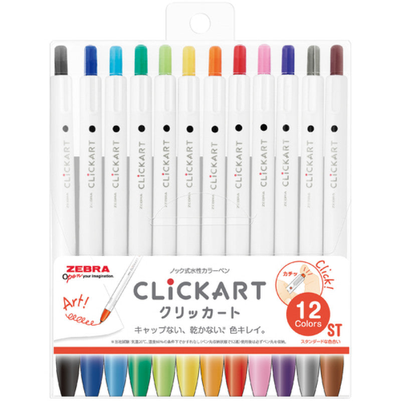Clickart 12 colors - Retractable Marker Set