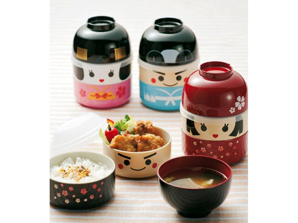 [SALE] Two-Tier Kokeshi Bento Box with Soup Bowl