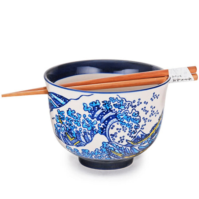 Ceramic Bowl with Chopsticks S