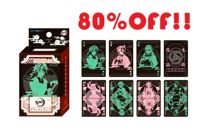 [SALE] Demon Slayer PVC Playing Cards - Black (Pack of 6)