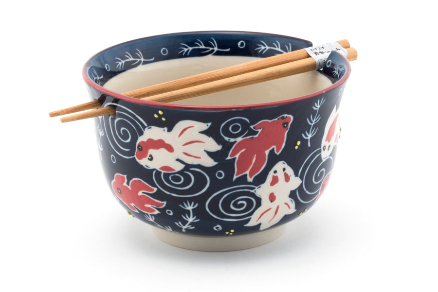 Ceramic Bowl with Chopsticks L