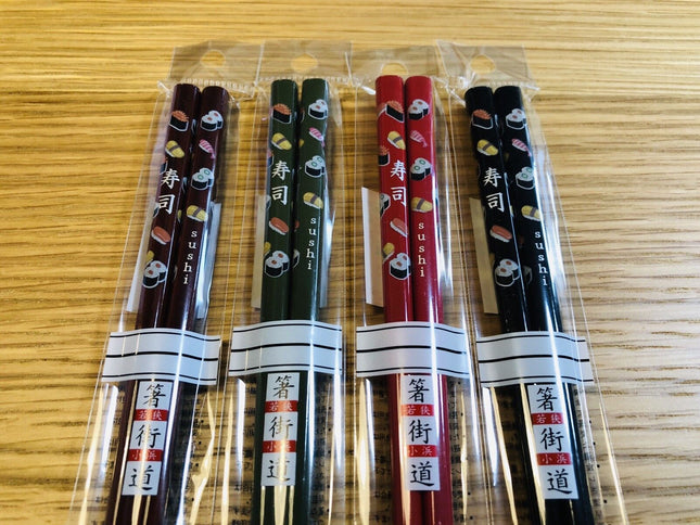 Chopsticks - Sushi black and red (Pack of 20)