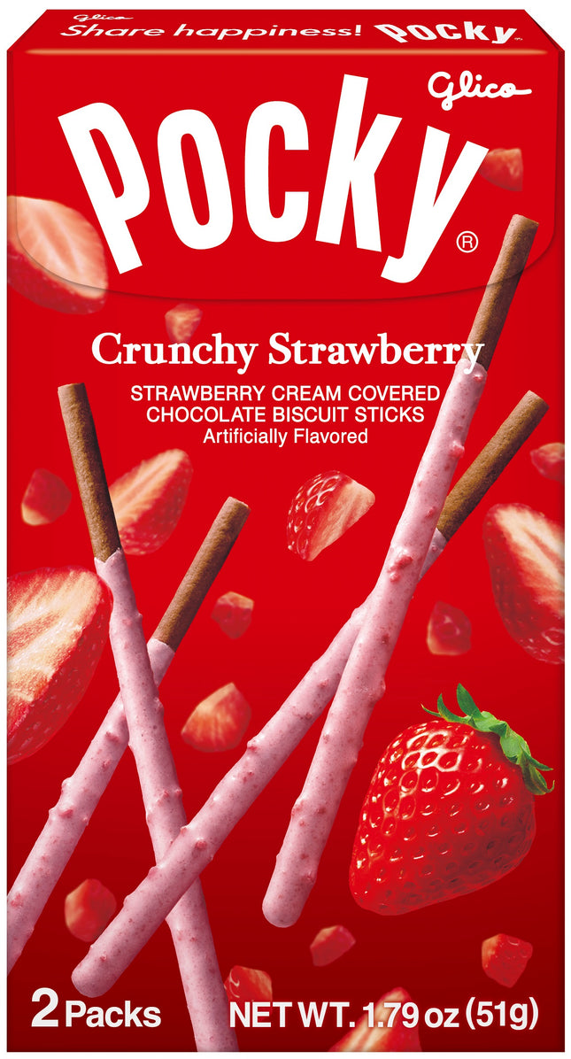 GLICO Crunchy Strawberry (Pack of 10)