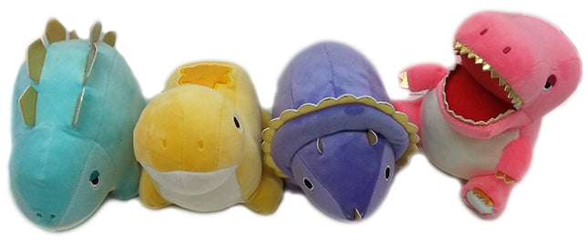 Mochipuni Dinosaur CUTE 2nd Plush 7" (Set of 10 Pink, 4 Blue, and 4 Purple)